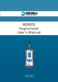 Thumbnail of document Manual - MDM25 Hand Held Hygrometer